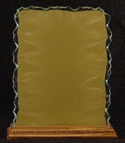 Gold backpainted plaque