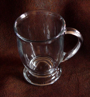 large glass coffee cups